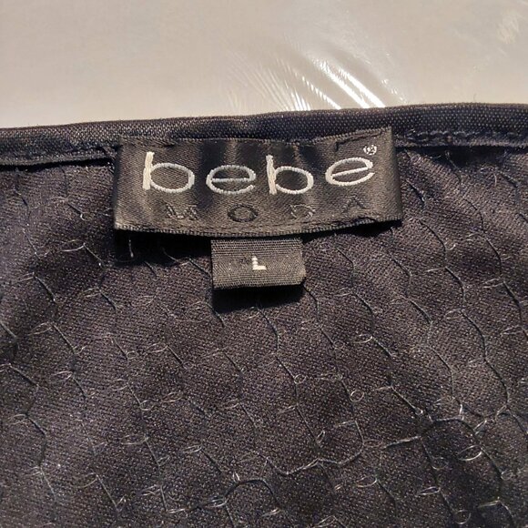 Bebe Iridescent Sequin One Strap Black Tank Top Women - Large - Picture 5 of 9